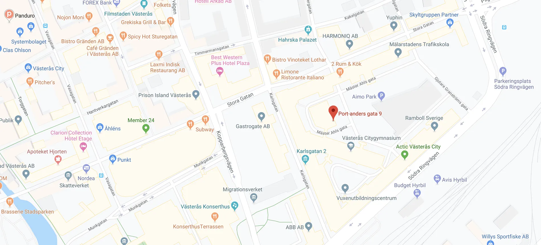 Hitta till vårt kontor i Västerås