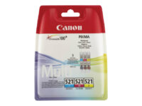 Canon CLI-521 Multipack - 3-pack - gul, cyan, magenta - original - bläcktank