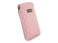 Krusell Coco Mobile Pouch XXL - Påse för mobiltelefon - handgjort läder - rosa