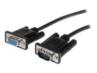 StarTech.com 2m Black Straight Through DB9 RS232 Serial Cable - DB9 RS232 Serial Extension Cable - Male to Female Cable (MXT1002MBK) - seriell förlängningskabel - DB-9 till DB-9 - 2 m