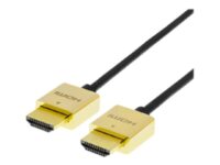 DELTACO Prime HDMI-1042-K - HDMI med Ethernet-kabel - 2 m