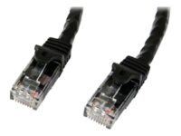 StarTech.com 5m CAT6 Ethernet Cable, 10 Gigabit Snagless RJ45 650MHz 100W PoE Patch Cord, CAT 6 10GbE UTP Network Cable w/Strain Relief, Black, Fluke Tested/Wiring is UL Certified/TIA - Category 6 - 24AWG (N6PATC5MBK) - Patch-kabel - RJ-45 (hane) till RJ-45 (hane) - 5 m - UTP - CAT 6 - formpressad, hakfri - svart