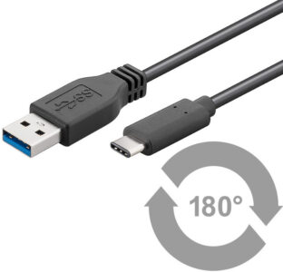 MicroConnect - USB typ C-kabel - USB typ A till 24 pin USB-C - 1 m