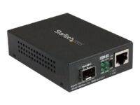 StarTech.com Gigabit Ethernet-fibermediaomvandlare med öppen SFP-port - Fibermediekonverterare - GigE - 10Base-T, 1000Base-LX, 1000Base-SX, 100Base-TX, 1000Base-T - RJ-45 / SFP (mini-GBIC) - för P/N: GLCLHSMDSTTA, GLCSXMMDST, GLCSXMMDSTT, GLCTEST, MASFP1GBTXST, SFP1GELXST