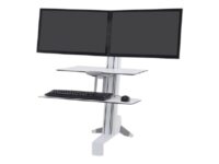 Ergotron WorkFit-S Dual Workstation with Worksurface Standing Desk - monteringssats - för 2 LCD-bildskärmar/tangentbord/mus