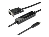 StarTech.com 3ft (1m) USB C to VGA Cable, 1920x1200/1080p USB Type C to VGA Video Active Adapter Cable, Thunderbolt 3 Compatible, Laptop to VGA Monitor/Projector, DP Alt Mode HBR2 Cable - 1m USB-C Video Cable (CDP2VGAMM1MB) - extern videoadapter