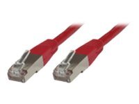 MicroConnect - Nätverkskabel - RJ-45 (hane) till RJ-45 (hane) - 20 m - SFTP, PiMF - CAT 6 - halogenfri, tvinnad - röd