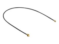 Delock - Antennkabel - MHF/U.FL kontakt vinklad till MHF4/HSC kontakt vinklad - 10 cm - koaxial - svart