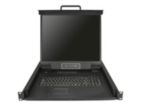StarTech.com 16 Port Rackmount KVM Console with 6ft Cables, Integrated KVM Switch with 19" LCD Monitor, Fully Featured 1U LCD KVM Drawer- OSD KVM, Durable 50,000 MTBF, USB + VGA Support - 19in. LCD KVM Console (RKCONS1916K) - KVM-konsol - 19"