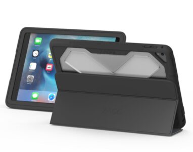ZAGG Rugged Messenger Case - Skyddsfodral för surfplatta - robust - silikon - träkol - 10.2" - för Apple 10.2-inch iPad (7:e generation, 8:e generation, 9:e generation)