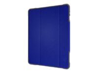 STM dux Plus Duo - Vikbart fodral för surfplatta - robust - polykarbonat, termoplastisk polyuretan (TPU) - blå - universitet - för Apple 10.2-inch iPad (7:e generation)