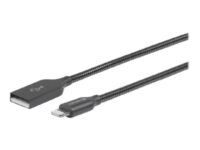 eSTUFF - - Lightning-kabel - Lightning hane till USB hane - 50 cm - grå, stål - för Apple iPad/iPhone/iPod (Lightning)