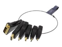 DELTACO Office HDMI adapter ring - videoadaptersats - DisplayPort / HDMI / DVI / USB