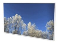 HI-ND - Frontcover för LCD-bildskärm - 32" - vit, RAL 9003 - för Samsung QM32R