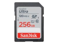 SanDisk Ultra - Flash-minneskort - 256 GB - UHS-I U1 / Class10 - SDXC UHS-I