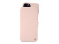 Holdit Stockholm Collection Wallet Case Magnet - Vikbart fodral för mobiltelefon - Saffiano-polyuretan - rosa - för Apple iPhone 12 Pro Max