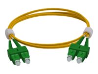 Pro Optix - Patch-kabel - SC/APC enkelläge (hane) till SC/APC enkelläge (hane) - 5 m - fiberoptisk - duplex - 9 / 125 mikrometer - OS2 - gul