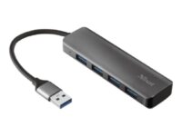 Trust Halyx Aluminium 4-Port USB 3.2 Hub - hubb - 4 portar