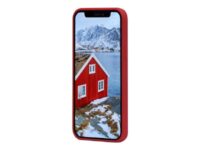 dbramante1928 Greenland - Baksidesskydd för mobiltelefon - fastsnäppbar - 100 % återvunnen plast - godisäppelrött - smal design - för Apple iPhone 12 mini