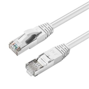 MicroConnect - Patch-kabel - RJ-45 (hane) till RJ-45 (hane) - 10 m - 6 mm - S/FTP - CAT 6a - halogenfri, inomhus, formpressad, hakfri - vit