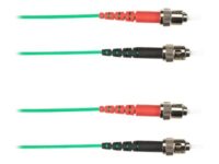 Black Box - Patch-kabel - ST-läge (multi-mode) (hane) till ST-läge (multi-mode) (hane) - 1 m - fiberoptisk - 50/125 mikron - grön