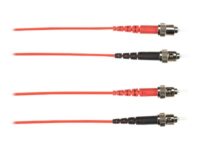 Black Box - Patch-kabel - ST-läge (multi-mode) (hane) till ST-läge (multi-mode) (hane) - 1 m - fiberoptisk - 50/125 mikron - röd