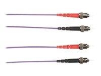 Black Box - Patch-kabel - ST-läge (multi-mode) (hane) till ST-läge (multi-mode) (hane) - 20 m - fiberoptisk - 50/125 mikron - violett