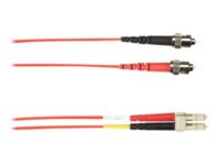 Black Box - Patch-kabel - ST-läge (multi-mode) (hane) till LC multiläge (hane) - 25 m - fiberoptisk - duplex - röd