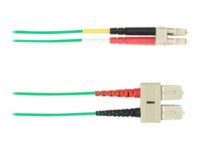 Black Box - Patch-kabel - SC-läge (multi-mode) (hane) till LC multiläge (hane) - 10 m - fiberoptisk - duplex - grön