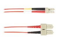 Black Box - Patch-kabel - SC-läge (multi-mode) (hane) till LC multiläge (hane) - 30 m - fiberoptisk - duplex - röd