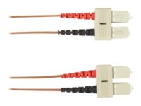 Black Box - Patch-kabel - SC-läge (multi-mode) (hane) till SC-läge (multi-mode) (hane) - 15 m - fiberoptisk - duplex - brun