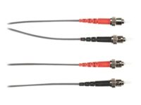 Black Box - Patch-kabel - ST-läge (multi-mode) (hane) till ST-läge (multi-mode) (hane) - 20 m - fiberoptisk - duplex - grå
