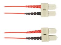 Black Box - Patch-kabel - SC-läge (multi-mode) (hane) till SC-läge (multi-mode) (hane) - 10 m - fiberoptisk - duplex - röd