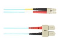 Black Box - Patch-kabel - SC-läge (multi-mode) (hane) till LC multiläge (hane) - 3 m - fiberoptisk - duplex - havsblå