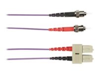 Black Box - Patch-kabel - ST-läge (multi-mode) (hane) till SC-läge (multi-mode) (hane) - 1 m - fiberoptisk - duplex - violett