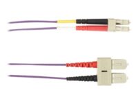 Black Box - Patch-kabel - SC-läge (multi-mode) (hane) till LC multiläge (hane) - 10 m - fiberoptisk - duplex - violett