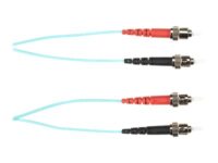 Black Box - Patch-kabel - ST enkelläge (hane) till ST enkelläge (hane) - 5 m - fiberoptisk - duplex - havsblå