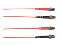 Black Box - Patch-kabel - ST-läge (multi-mode) (hane) till ST-läge (multi-mode) (hane) - 1 m - fiberoptisk - duplex - röd