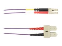 Black Box - Patch-kabel - SC-läge (multi-mode) (hane) till LC multiläge (hane) - 15 m - fiberoptisk - duplex - violett