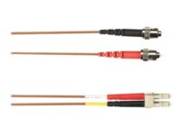 Black Box - Patch-kabel - ST-läge (multi-mode) (hane) till LC multiläge (hane) - 2 m - fiberoptisk - duplex - brun