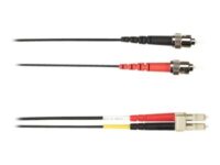 Black Box - Patch-kabel - ST enkelläge (hane) till LC enkelläge (hane) - 20 m - fiberoptisk - duplex - svart