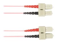 Black Box - Patch-kabel - SC-läge (multi-mode) (hane) till SC-läge (multi-mode) (hane) - 3 m - fiberoptisk - duplex - rosa