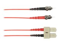 Black Box - Patch-kabel - ST-läge (multi-mode) (hane) till SC-läge (multi-mode) (hane) - 20 m - fiberoptisk - duplex - röd