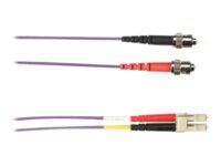 Black Box - Patch-kabel - ST-läge (multi-mode) (hane) till LC multiläge (hane) - 30 m - fiberoptisk - duplex - violett