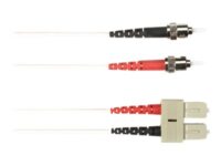 Black Box - Patch-kabel - ST-läge (multi-mode) (hane) till SC-läge (multi-mode) (hane) - 5 m - fiberoptisk - duplex - vit