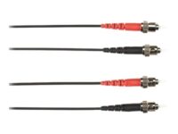 Black Box - Patch-kabel - ST enkelläge (hane) till ST enkelläge (hane) - 30 m - fiberoptisk - duplex - svart