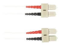 Black Box - Patch-kabel - SC-läge (multi-mode) (hane) till SC-läge (multi-mode) (hane) - 15 m - fiberoptisk - duplex - vit