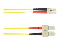 Black Box - Patch-kabel - SC enkelläge (hane) till LC enkelläge (hane) - 15 m - fiberoptisk - duplex - gul