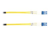 Black Box - Patch-kabel - LC enkelläge (hane) till LC enkelläge (hane) - 3 m - fiberoptisk - duplex - 9 / 125 mikrometer - OS2 - halogenfri - gul