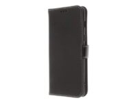 Insmat Exclusive Flip Case - Vikbart fodral för mobiltelefon - läder, termoplastisk polyuretan (TPU) - svart - för OnePlus Nord 2 5G